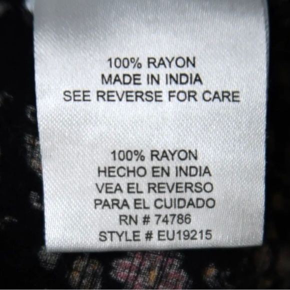 Patrons of Peace Floral Paisley Button Up Mini Dress Navy Blue Boho Hippie EUC - Picture 11 of 11